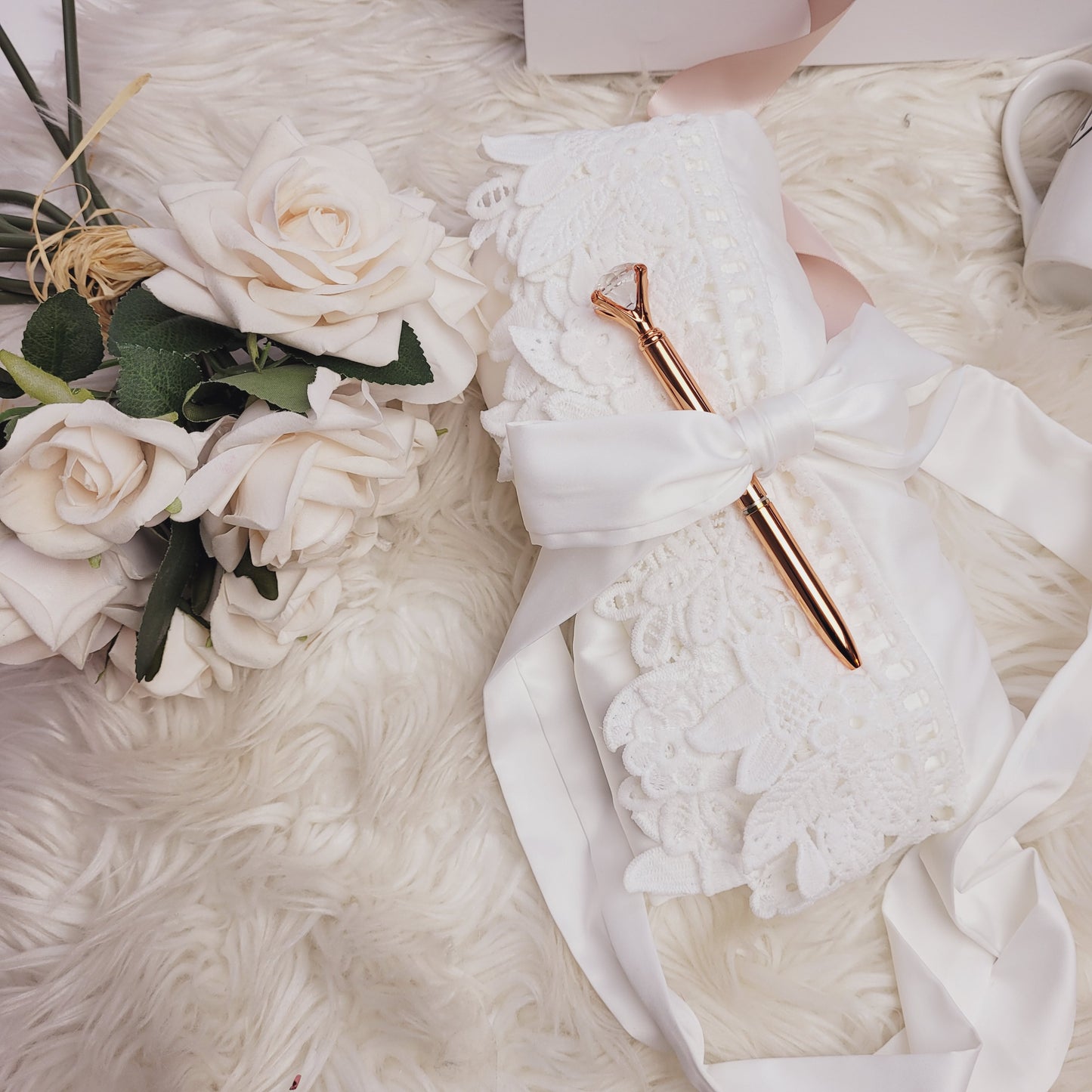 White Lace Bridal Robe