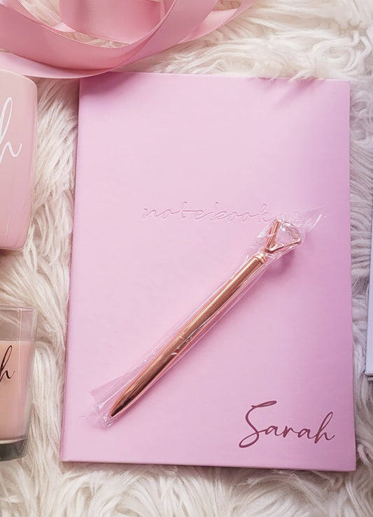 Personalised Pink Notebook